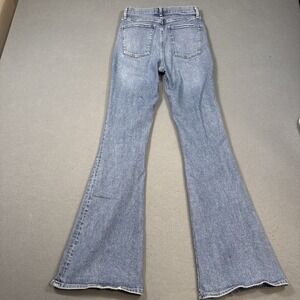 Abercrombie & Fitch Jeans Womens 2R 26 Blue Flare Stretch Distressed WHISKERING